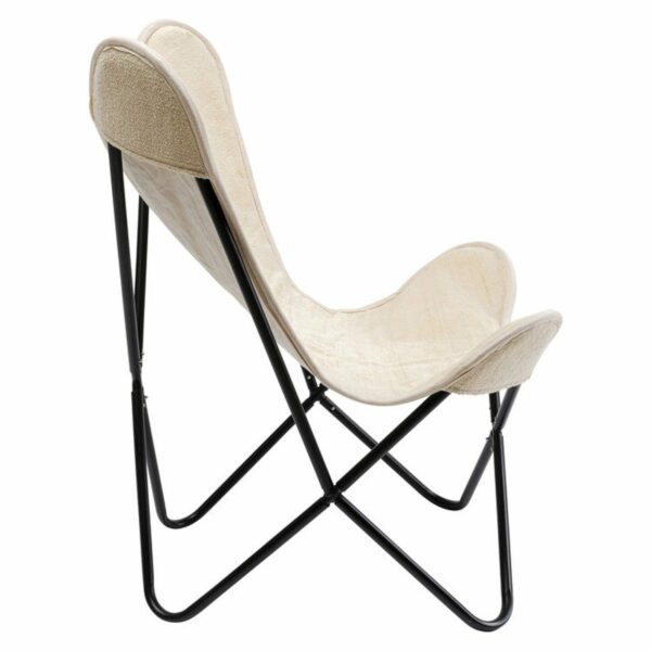 Kare Design California Sessel mit Textilbezug in Creme - Seitenansicht