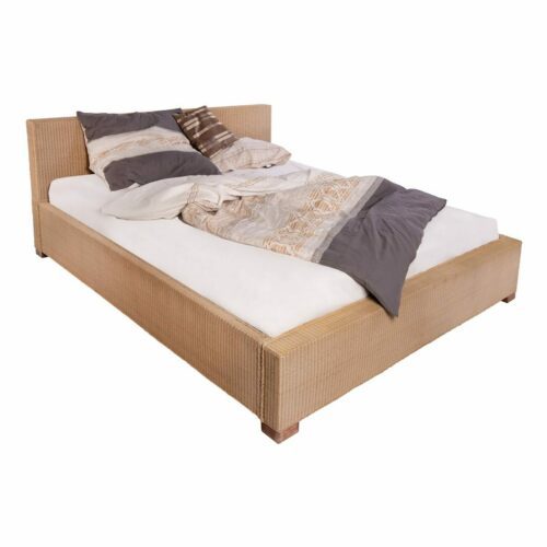 Trendstore Tunis Bett aus Loomgeflecht in Beige