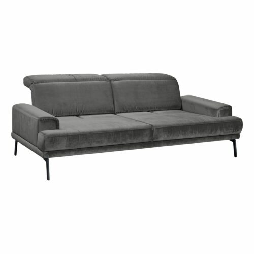 Musterring MR 4580 3-Sitzer in Velvet grey Freisteller schräg