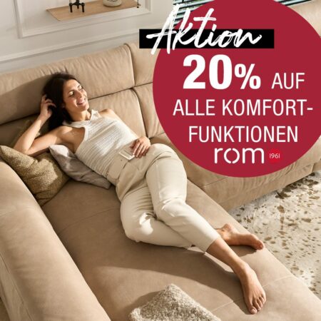 rom1961: 20% Rabatt auf die Komfortfunktionen beim Kauf eines neuen Sofas