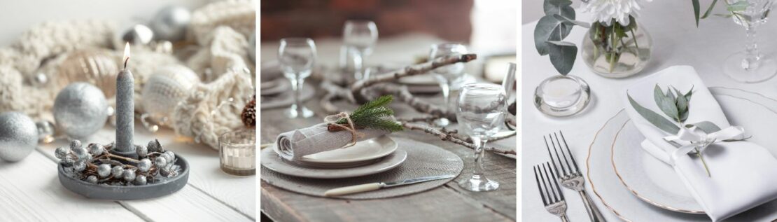 Decken Sie eine wunderschöne Festtafel zu Weihnachten