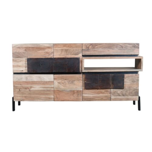 Liadomo Leon Sideboard aus Akazie mit LED-Beleuchtung - frontal